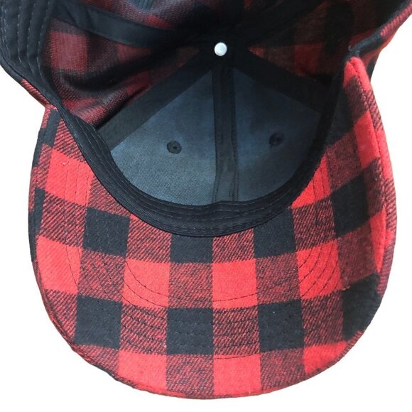 Spartan Never Settle RV Motorhome Hat Cap Red Black Plaid Adjustable Back NWOT - Picture 7 of 7